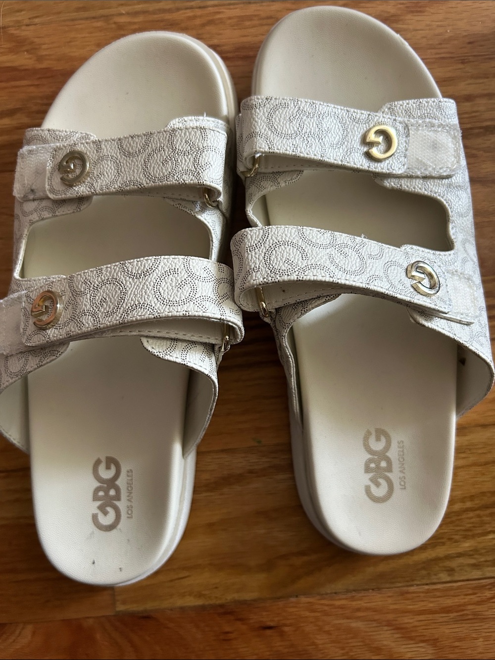 GBG Los Angeles Double Strap Slide Sandals
